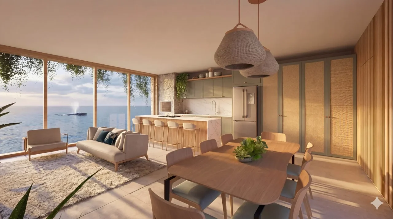 Apartamento à venda no Vista das Baleias, Praia da Gamboa, Garopaba